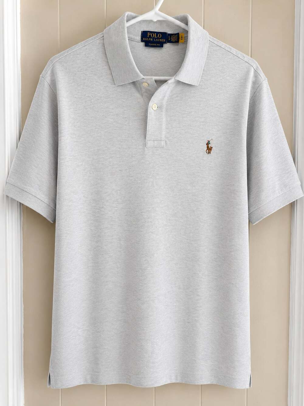 Polo Ralph Lauren Men's Classic-Fit Soft Cotton Polo Shirt Grey Large